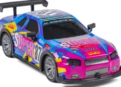 Tec-Toy - Super 87 - Rc Fjernstyret Bil Med Lys - 15 Km/T - Multifarvet
