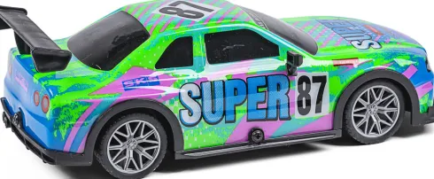 Tec-Toy - Super 87 - Rc Fjernstyret Bil Med Lys - 15 Km/T - Grøn