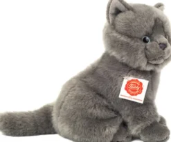 Teddy Hermann - Kat Bamse - Karteuser - Grå - Siddende - 20 CM