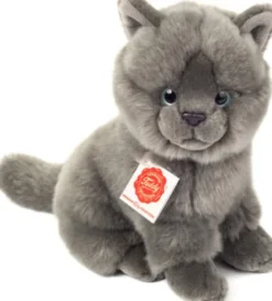 Teddy Hermann - Kat Bamse - Karteuser - Grå - Siddende - 20 CM