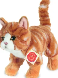 Teddy Hermann - Kat Bamse - Rødstribet - Stående - 20 CM