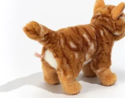 Teddy Hermann - Kat Bamse - Rødstribet - Stående - 20 CM