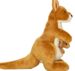 Teddy Hermann - Kænguru Bamse Med Unge - 30 CM