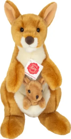 Teddy Hermann - Kænguru Bamse Med Unge - 30 CM