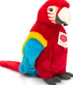 Teddy Hermann - Papegøje Bamse - Ara - Rød - 27 CM