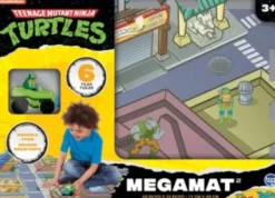 Teenage Mutant Ninja Turtles - Original Megamat Legemåtte Med Køretøj