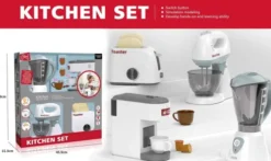 Tegole - Kitchen Set - 4-I-1 Legetøjs Køkkenmaskiner Sæt Med Lyd