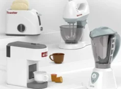 Tegole - Kitchen Set - 4-I-1 Legetøjs Køkkenmaskiner Sæt Med Lyd