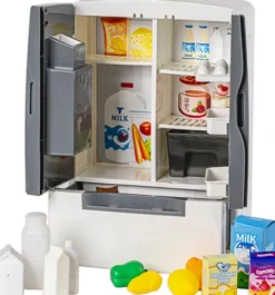 Tegole - Refrigerator - Legetøjs Køleskab Med Lyd Og Tilbehør