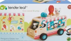 Tender Leaf - Pingvinens Isbil Legetøj I Træ