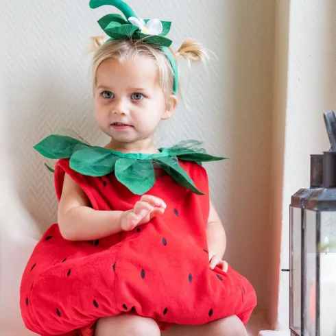 That's Mine - Livia Jordbær Kostume Til Børn - 1-3 År
