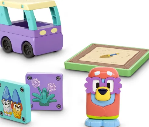 Tile Town - Bluey Magnetiske Mini Legesæt - Granny Janet Tile Set