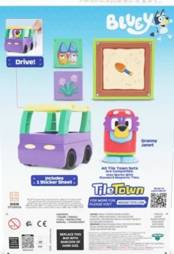 Tile Town - Bluey Magnetiske Mini Legesæt - Granny Janet Tile Set