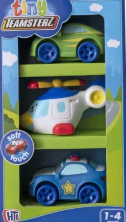 Tiny Teamsterz - Legetøjs Biler - Soft Touch - 3-Pak - Assorteret