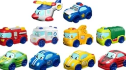Tiny Teamsterz - Legetøjs Biler - Soft Touch - 3-Pak - Assorteret