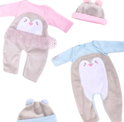 Tiny Treasures - Babytvillingedukker I Pingvin Outfit