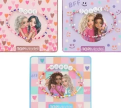 Top Model - Armbånd Med Perler Og Tekst Til Børn - Assorteret