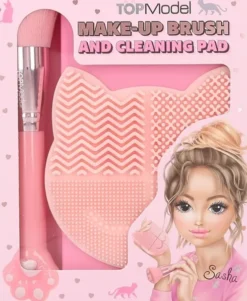 Top Model - Makeup Børste Og Rensepad - Beauty And Me