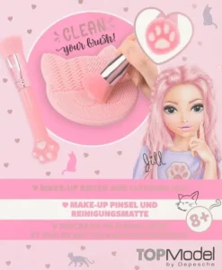 Top Model - Makeup Børste Og Rensepad - Beauty And Me