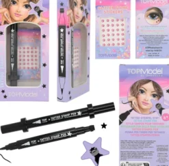 Top Model - Tattoo Pen Med Glitter Sten - Beauty And Me