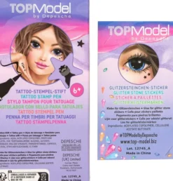 Top Model - Tattoo Pen Med Glitter Sten - Beauty And Me