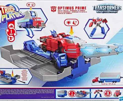 Transformers - Earthspark Optimus Prime Battle Trailer - Hasbro