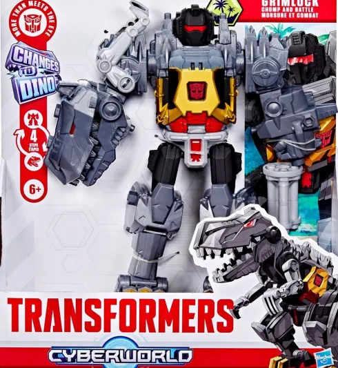 Transformers - Grimlock Dino Figur - Cyberworld - Hasbro G0748