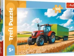 Trefl - Puslespil - Traktor Med Trailer 100 Brikker