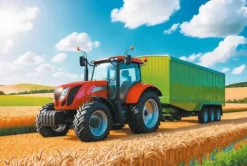 Trefl - Puslespil - Traktor Med Trailer 100 Brikker