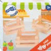 Trækasser Til Legebutik - 3 Stk - Natur - Small Foot