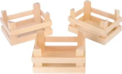 Trækasser Til Legebutik - 3 Stk - Natur - Small Foot