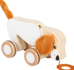 Trækdyr Hund I Træ - Med Knitrende Ører - Small Foot