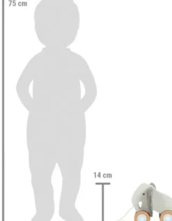 Trækdyr I Træ Til Børn - Elefant Med Knitrende Ører - Small Foot