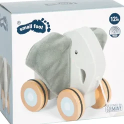 Trækdyr I Træ Til Børn - Elefant Med Knitrende Ører - Small Foot