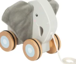 Trækdyr I Træ Til Børn - Elefant Med Knitrende Ører - Small Foot