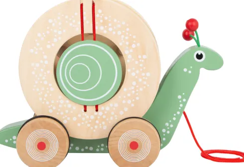 Trækdyr Med Puttekasse - Snegl - Træ - Small Foot