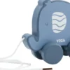 Træk Elefant I Træ - 11 CM - Blå - Viga