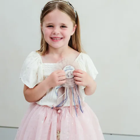 Tylskørt Til Børn - Pink Glimmer Prinsesse - Mimi & Lula