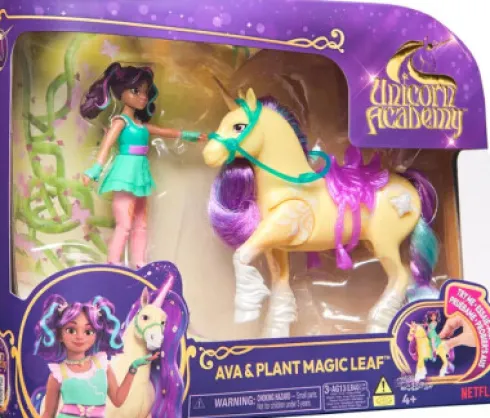 Unicorn Academy - Dukke Ava & Plante Magisk Blad