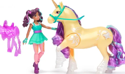 Unicorn Academy - Dukke Ava & Plante Magisk Blad