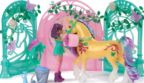 Unicorn Academy - Enhjørningeakademiet Ava & Leaf Stald Legesæt - 6072051