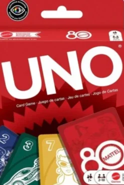 Uno - 80-Års Jubilæumsudgave - Rubinrød - Kortspil