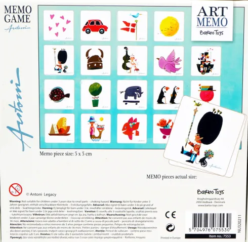 Vendespil - Danmark - Ib Antoni - Art Memo - 36 Kort - Barbo Toys