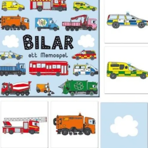Vendespil Til Børn - Bil Memo - 32 Kort