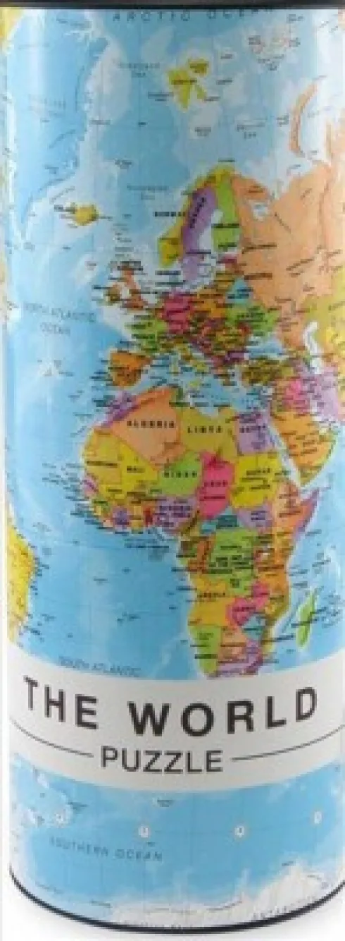 Verdenskort Puslespil - 1000 Brikker - Map Of The World Puzzle