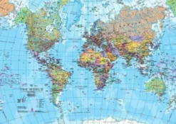 Verdenskort Puslespil - 1000 Brikker - Map Of The World Puzzle