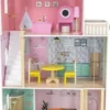 Viga - Big Fancy Doll House - Dukkehus Legesæt I 14 Dele - 44570