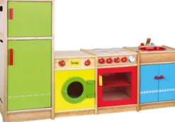 Viga - Legekøkken I Træ - H 54-92 CM - D 36 CM - B 40 CM - 4 Dele