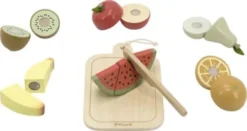 Viga Polarb - Cutting Fruits - Skærbar Frugt Legemad Sæt I Træ