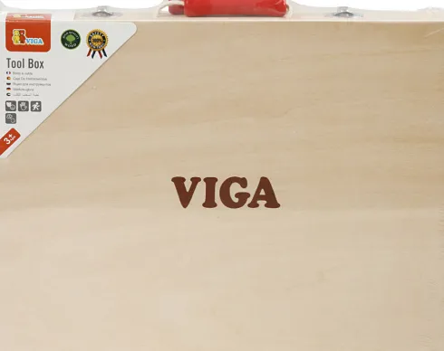 Viga - Værktøjskasse Med Legeværktøj I Træ - 12 Dele